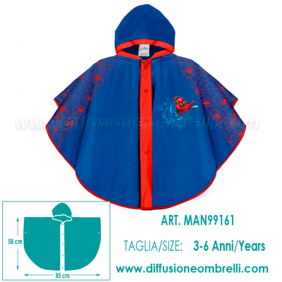 MANTELLA PONCHO IMPERMEABILE SPIDERMAN ART. 99161