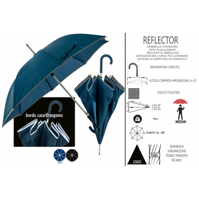 REFLECTOR - OMBRELLO CLASSICO PROMOZIONALE PERSONALIZZATO